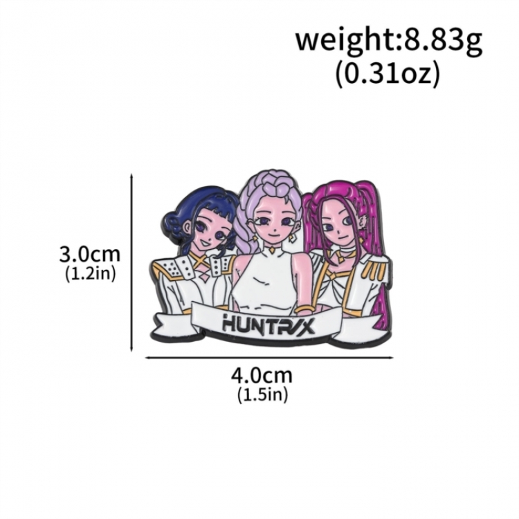 K-Pop:Demon Hunters High quality metal badge brooch OPP bag price for 5 pcs 