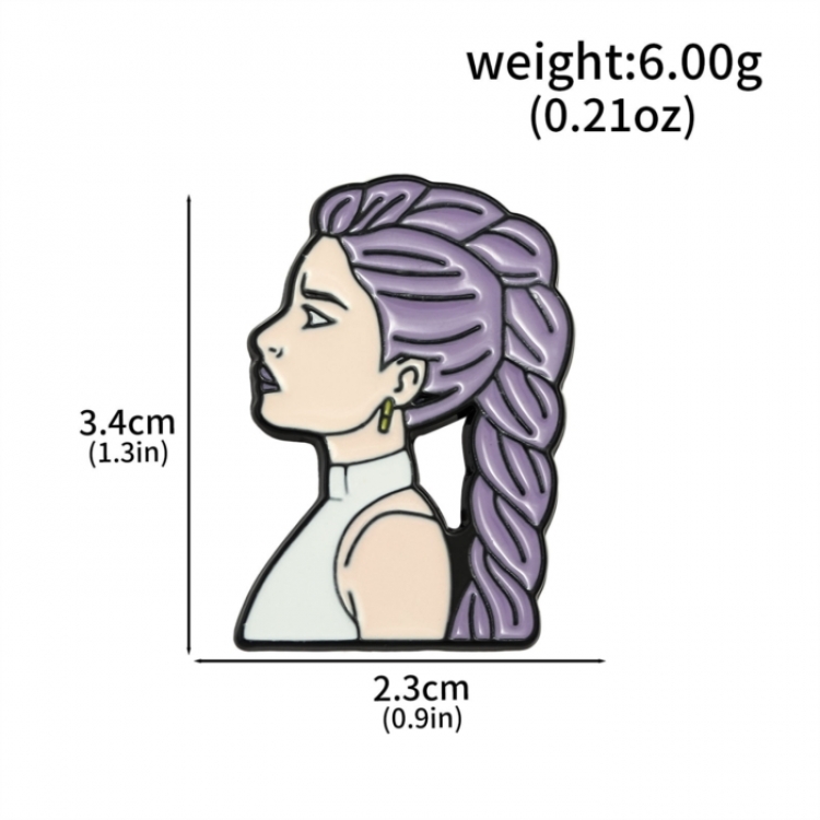 K-Pop:Demon Hunters High quality metal badge brooch OPP bag price for 5 pcs 