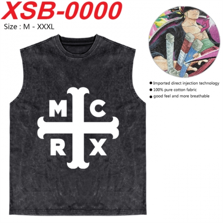 My chemical romance Anime pure cotton wash vest T-shirt 250g M-3XL 