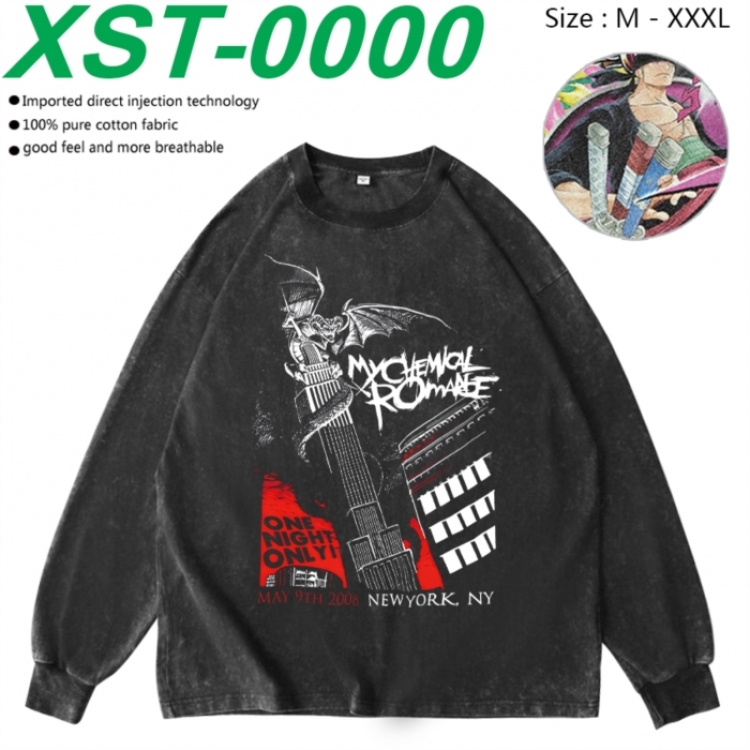 My chemical romance  Anime washing water pure cotton long sleeved sweatshirt from M to 3XL