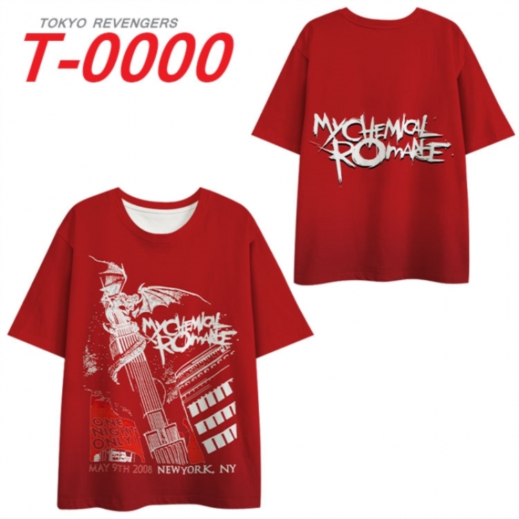 My chemical romance Anime Full Color Milk Silk Short Sleeve T-Shirt from S to 6XL