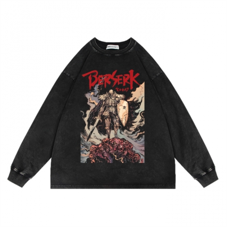 Berserk Anime Surrounding Direct Spray Technology Colorful Wash Short Sleeve T-shirt 300 grams from S to 2XL