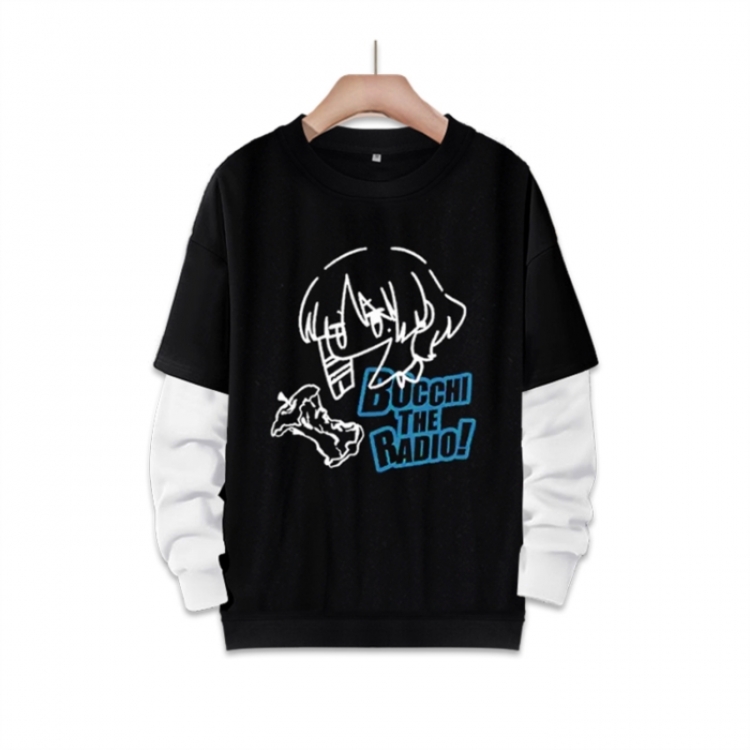 BOCCHI THE ROCK! Anime fake two-piece thick round neck sweater from S to 3XL