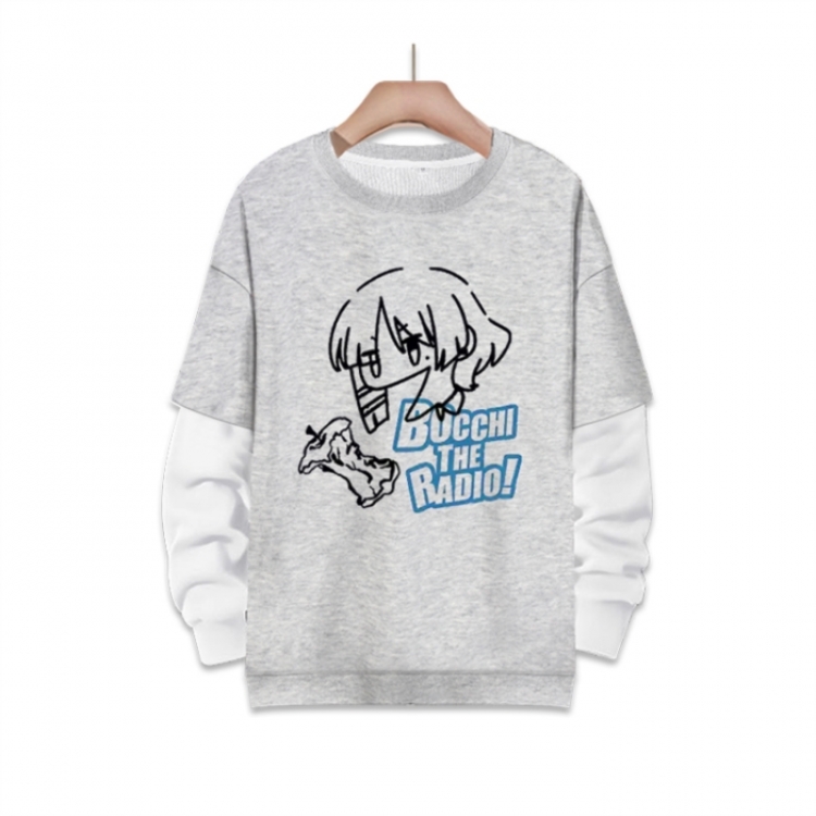 BOCCHI THE ROCK! Anime fake two-piece thick round neck sweater from S to 3XL