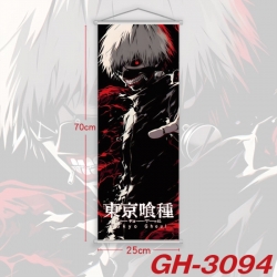 Tokyo Ghoul Plastic Rod Cloth Small Hanging Canvas Painting Wall Scroll 25x70cm price for 5 pcs
