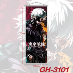 Tokyo Ghoul Plastic Rod Cloth Small Hanging Canvas Painting Wall Scroll 25x70cm price for 5 pcs