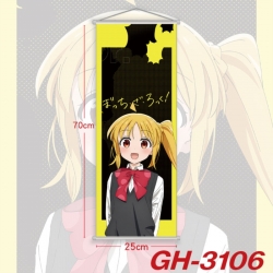 BOCCHI THE ROCK! Plastic Rod Cloth Small Hanging Canvas Painting Wall Scroll 25x70cm price for 5 pcs