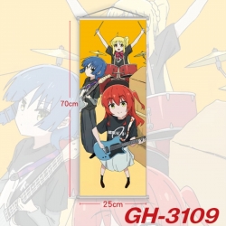BOCCHI THE ROCK! Plastic Rod Cloth Small Hanging Canvas Painting Wall Scroll 25x70cm price for 5 pcs