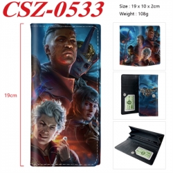 Baldur's Gate  Anime peripheral long three fold wallet 19x10x2cm