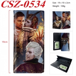 Baldur's Gate  Anime peripheral long three fold wallet 19x10x2cm