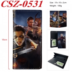 Baldur's Gate  Anime peripheral long three fold wallet 19x10x2cm