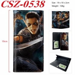 Baldur's Gate  Anime peripheral long three fold wallet 19x10x2cm