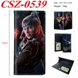 Baldur's Gate  Anime peripheral long three fold wallet 19x10x2cm
