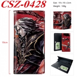 Castlevania Anime peripheral long three fold wallet 19x10x2cm