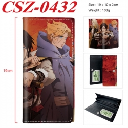 Castlevania Anime peripheral long three fold wallet 19x10x2cm