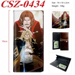 Castlevania Anime peripheral long three fold wallet 19x10x2cm