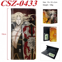 Castlevania Anime peripheral long three fold wallet 19x10x2cm