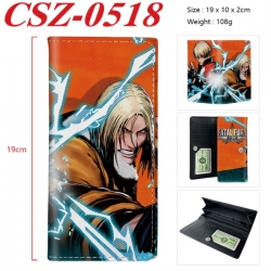 City of the Wolves Anime peripheral long three fold wallet 19x10x2cm