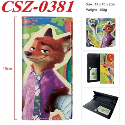 Zootopia Anime peripheral long three fold wallet 19x10x2cm