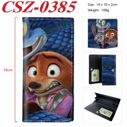 Zootopia Anime peripheral long three fold wallet 19x10x2cm
