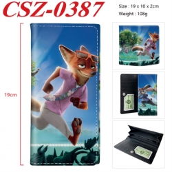 Zootopia Anime peripheral long three fold wallet 19x10x2cm