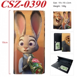 Zootopia Anime peripheral long three fold wallet 19x10x2cm