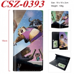 Zootopia Anime peripheral long three fold wallet 19x10x2cm