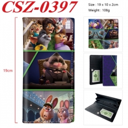 Zootopia Anime peripheral long three fold wallet 19x10x2cm