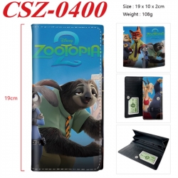 Zootopia Anime peripheral long three fold wallet 19x10x2cm