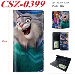 Zootopia Anime peripheral long three fold wallet 19x10x2cm