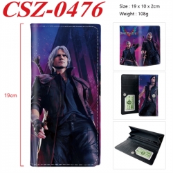 Devil May Cry Anime peripheral long three fold wallet 19x10x2cm