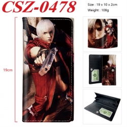 Devil May Cry Anime peripheral long three fold wallet 19x10x2cm