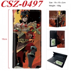 Hades Anime peripheral long three fold wallet 19x10x2cm