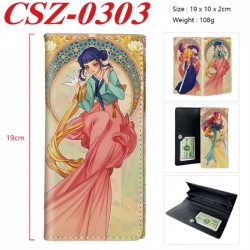 K-Pop Demon Hunters Anime peripheral long three fold wallet 19x10x2cm