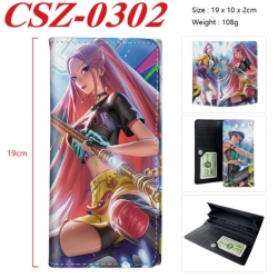 K-Pop Demon Hunters Anime peripheral long three fold wallet 19x10x2cm