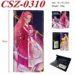 K-Pop Demon Hunters Anime peripheral long three fold wallet 19x10x2cm