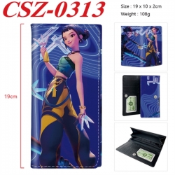 K-Pop Demon Hunters Anime peripheral long three fold wallet 19x10x2cm
