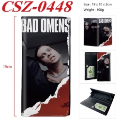 Bad Omens Anime peripheral long three fold wallet 19x10x2cm