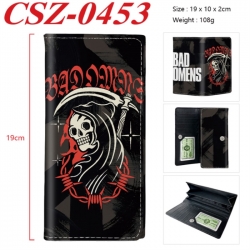 Bad Omens Anime peripheral long three fold wallet 19x10x2cm