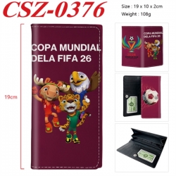World Cup Anime peripheral long three fold wallet 19x10x2cm