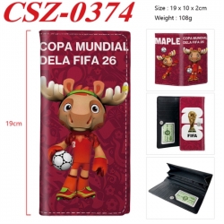 World Cup Anime peripheral long three fold wallet 19x10x2cm