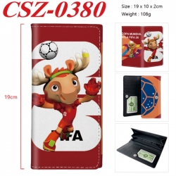 World Cup Anime peripheral long three fold wallet 19x10x2cm