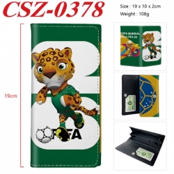 World Cup Anime peripheral long three fold wallet 19x10x2cm