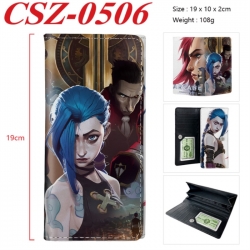 Arcane：League of Legends Anime peripheral long three fold wallet 19x10x2cm