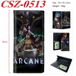 Arcane：League of Legends Anime peripheral long three fold wallet 19x10x2cm