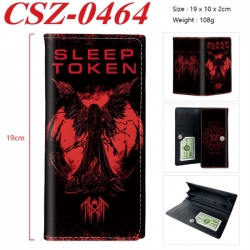 Sleep Token Anime peripheral long three fold wallet 19x10x2cm
