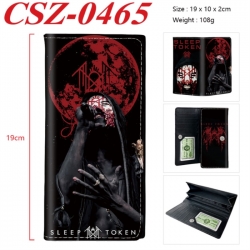 Sleep Token Anime peripheral long three fold wallet 19x10x2cm