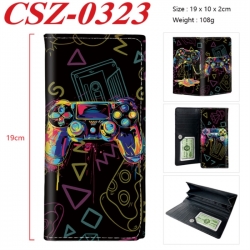 GamePad Anime peripheral long three fold wallet 19x10x2cm