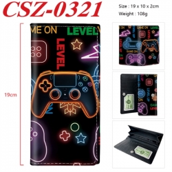 GamePad Anime peripheral long three fold wallet 19x10x2cm