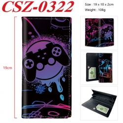 GamePad Anime peripheral long three fold wallet 19x10x2cm